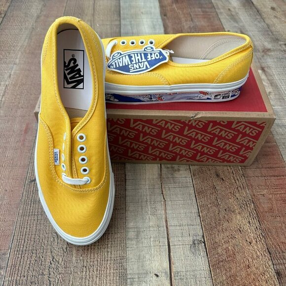 Vans Authentic 44 Dx Yellow Canvas Surfer Sneakers Size Mens 9.5/Womens 11 - Picture 1 of 14